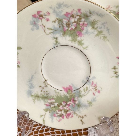 Set of 4 Vintage Theodore Haviland New York Apple Blossom China teacups and sauc - Picture 5 of 8